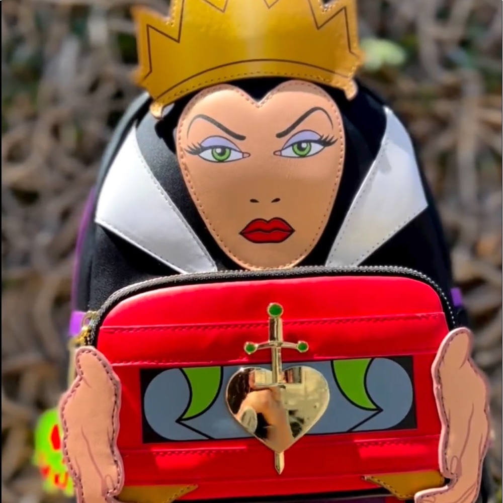 Disney Snow White and the Seven Dwarfs Evil Queen Cosplay Loungefly Backpack.